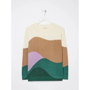 FATFACE Young Crew Abstract Future Wool Blend Jumper